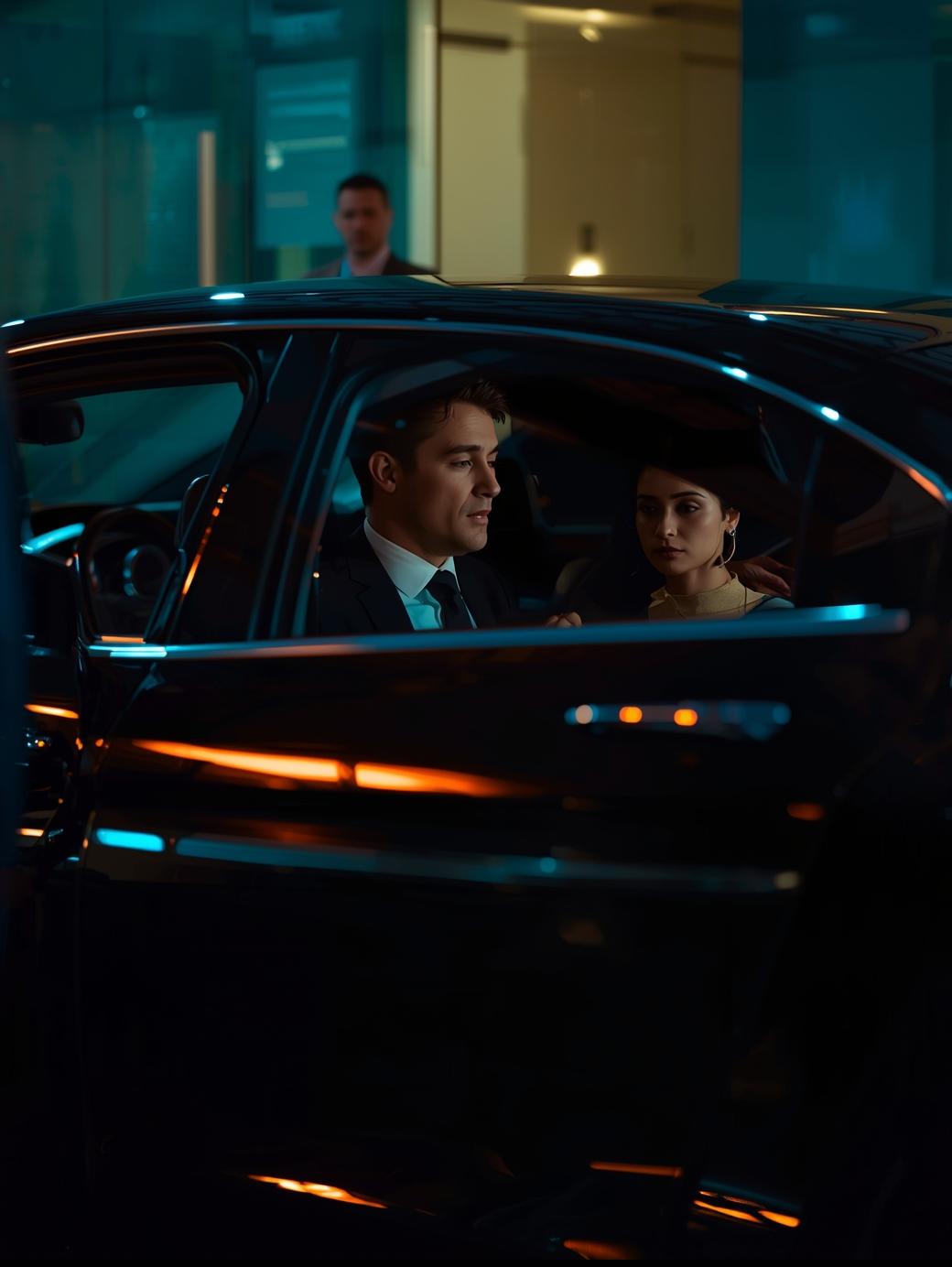 Professional chauffeur providing luxury black car service in New Jersey